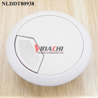 Nắp luồn dây điện tròn , phụ kiên nội thất bàn  - màu. Trắng
