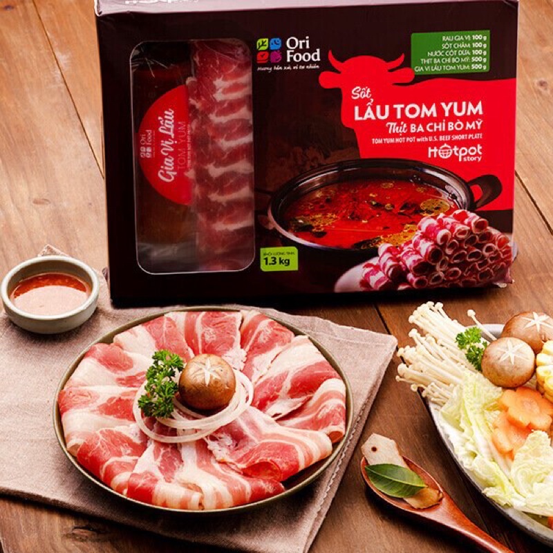 Lẩu TomYum ba chỉ bò Mỹ 1.3kg | BigBuy360 - bigbuy360.vn