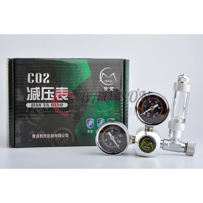 Full Bộ Bình Co2 thủy sinh + van điện mufan + cốc sủi co2 + 2m dây và van 1 chiều + chống gập cho bể thủy sinh
