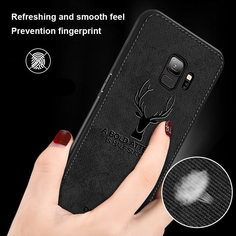 Ốp lưng hình nai sừng cho điện thoại Samsung Galaxy Note 9 8 S8 S9 S10 Plus s10e