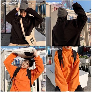 Áo hoodie cổ cao phong cách korea