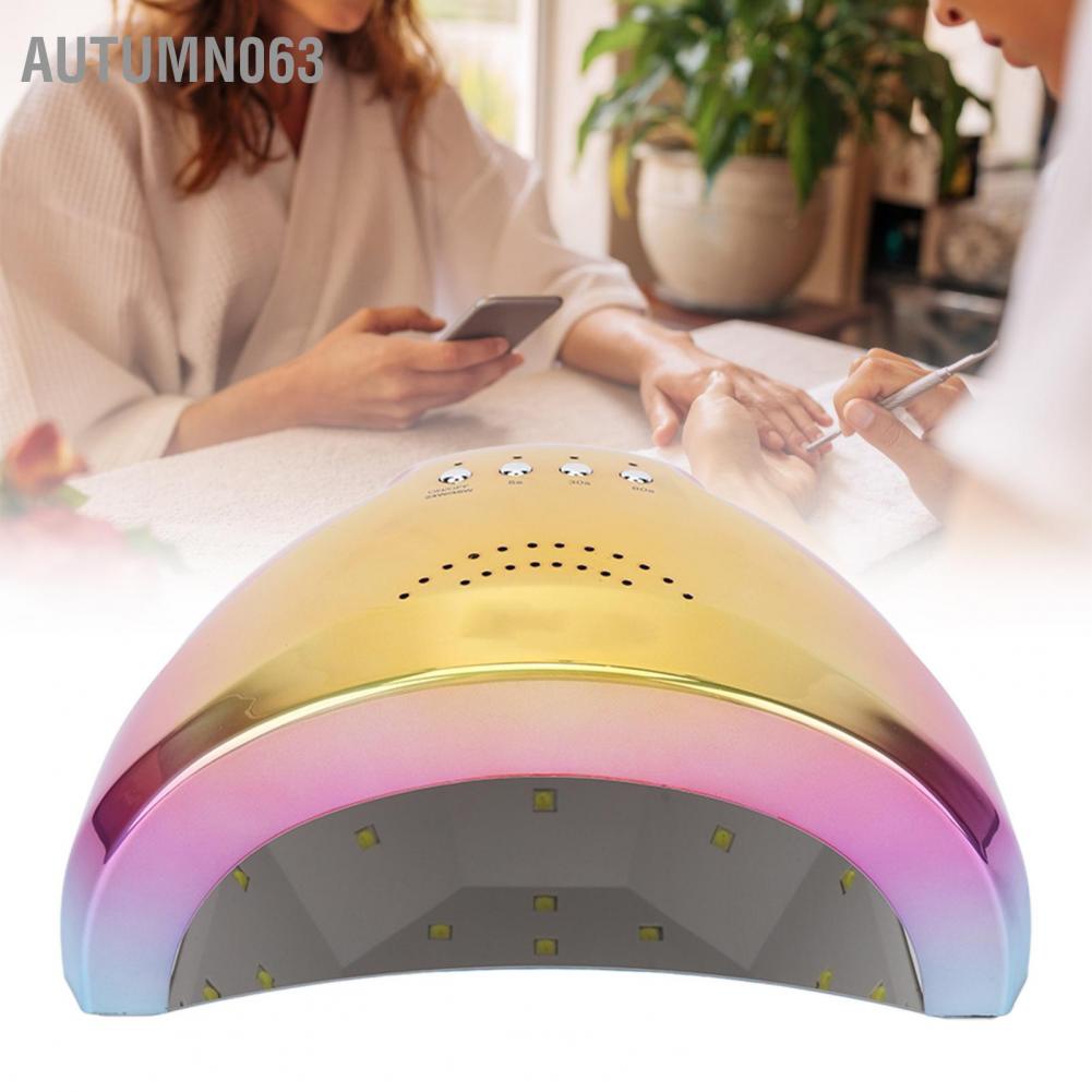 đèn làm móng tay Đèn UV LED Nail 48W Nguồn sáng kép Máy sấy gel cảm ứng thông minh hồng ngoại Đầu cắm EU 100‑240V Autumn063