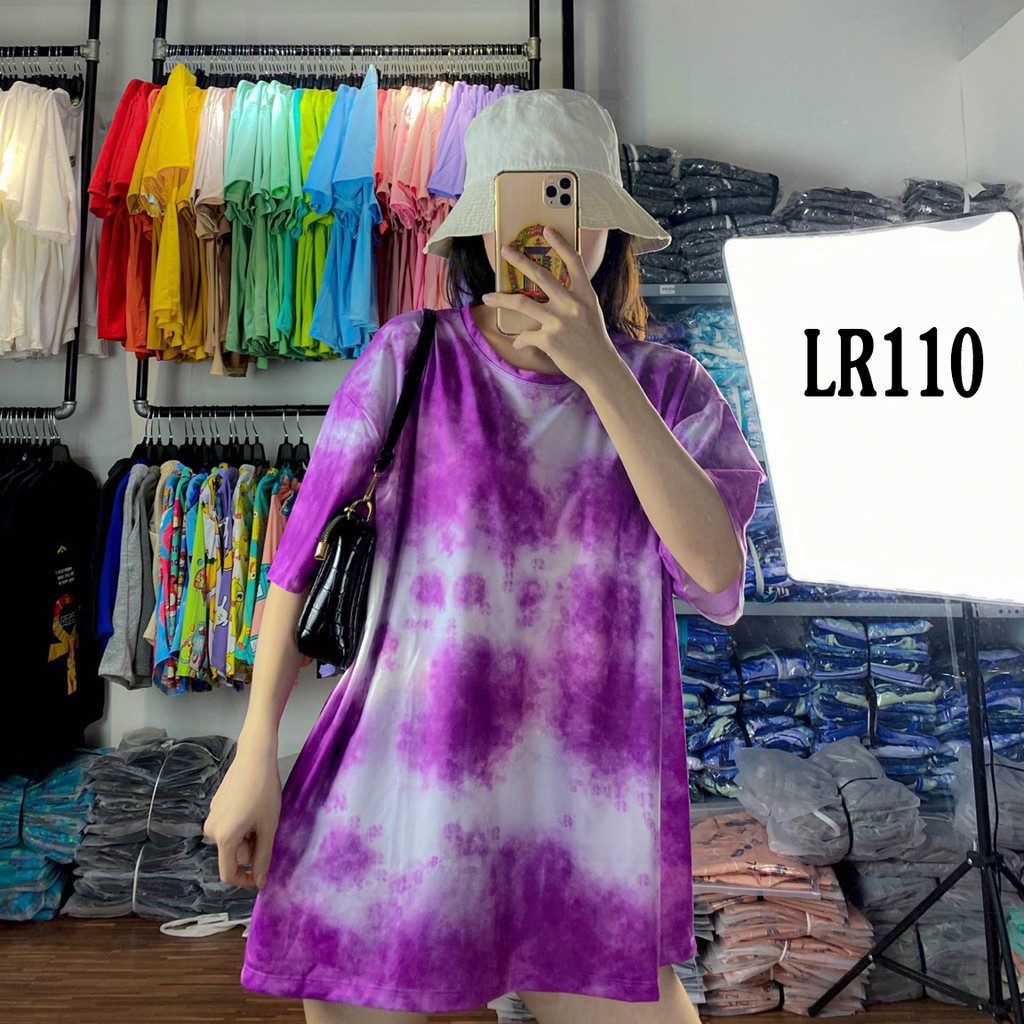 Áo thun loang màu 𝑭𝒓𝒆𝒆𝒔𝒉𝒊𝒑 Áo phông unisex LR110 vải cotton xượt poli co giãn thấm hút tốt, không xù lông