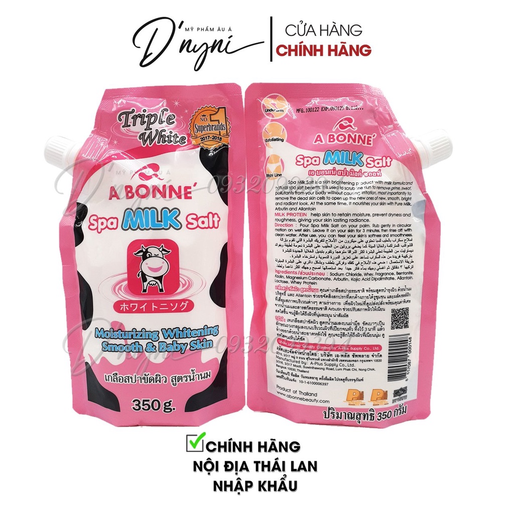 Muối Tắm Sữa Bò Tẩy Tế Bào Chết A Bonne Spa Milk Salt Thái Lan 350gr
