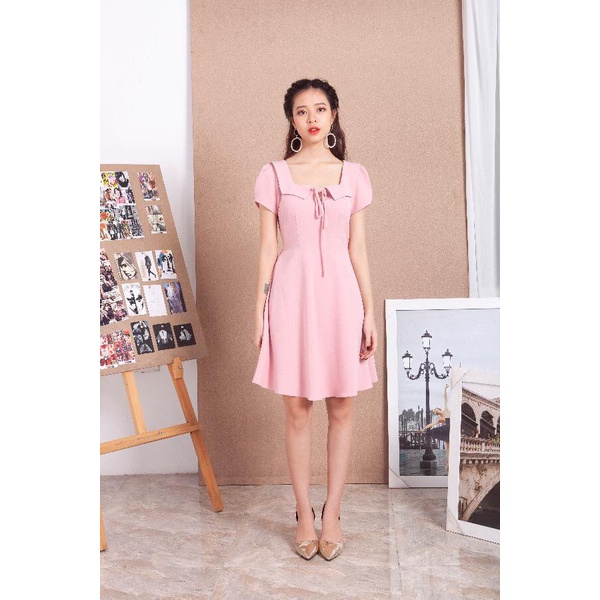 Đầm nữ cổ vuông, dáng xòe TKFASHION - DK577