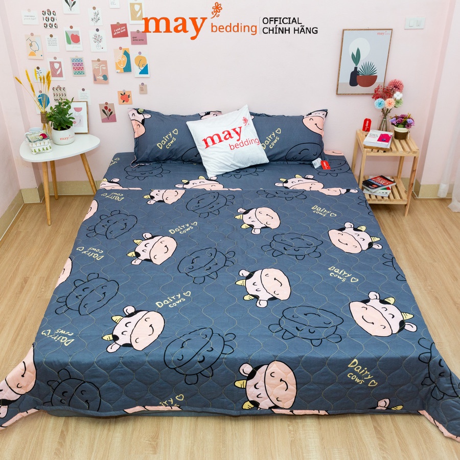 Set 4 món chăn hè May Bedding kèm ga giường và vỏ gối nằm đủ kích thước giường nệm