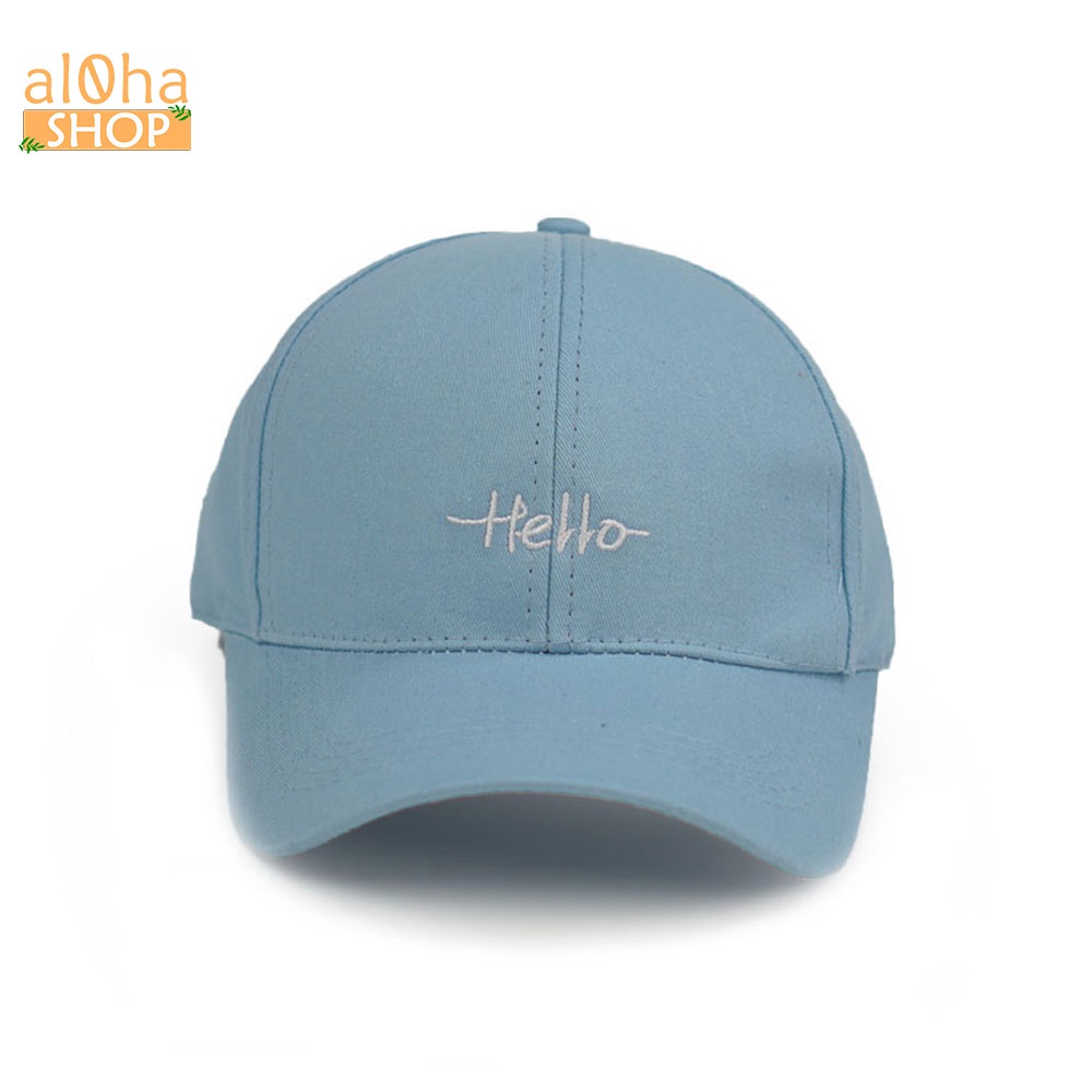 Mũ lưỡi trai - nón Ulzzang thêu chữ Hello unisex nam nữ chống nắng - al0ha Shop