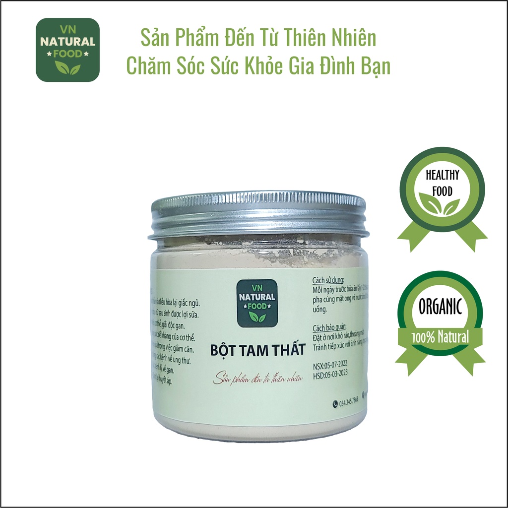 Bột Tam Thất Bắc Hàng Chuẩn Chất Lượng Loại 1