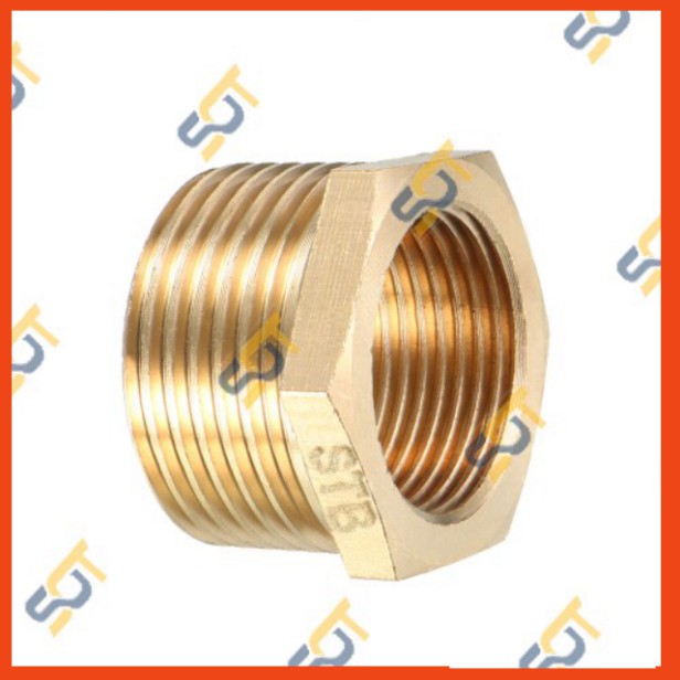 Cả rá - ren ngoài 1/2 (21), ren trong (tùy chọn) - (Brass pipe fitting reducer bush male to female) - Bằng đồng