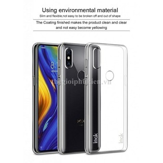 Ốp lưng iMak xịn Xiaomi Mi Mix 3 phủ nano chống xước ( Trong cứng )