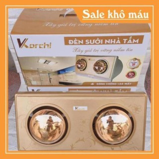 Đèn Sưởi Ấm Nhà Tắm Mùa Đông KORCHI 2 bóng vàng ấm áp