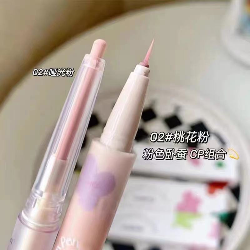 Bộ Bút Kẻ Mắt Dạng Lỏng SWEET MINT 0.005mm + Bút Kẻ Mắt Aegyo Sal Màu Hồng Không Nhòe Chống Nước Lâu Trôi