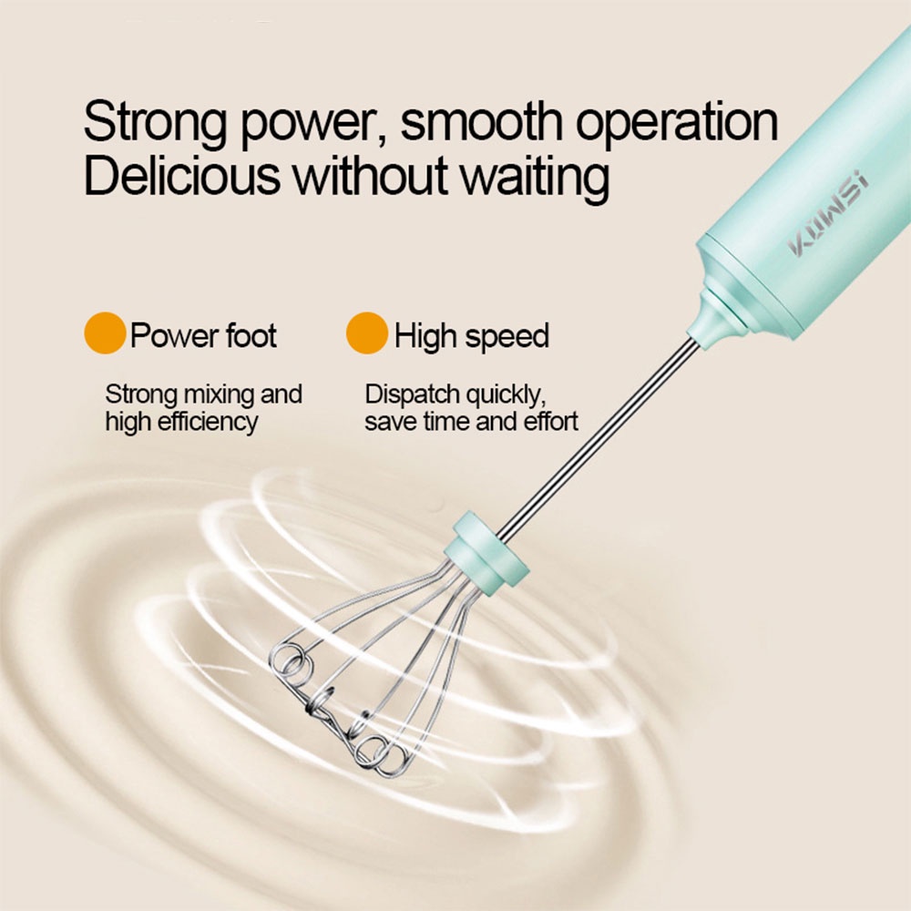 Máy Đánh Trứng / Sữa / Cà Phê Cầm Tay 3 Mức Độ Sạc Usb Có Màn Hình Hiển Thị