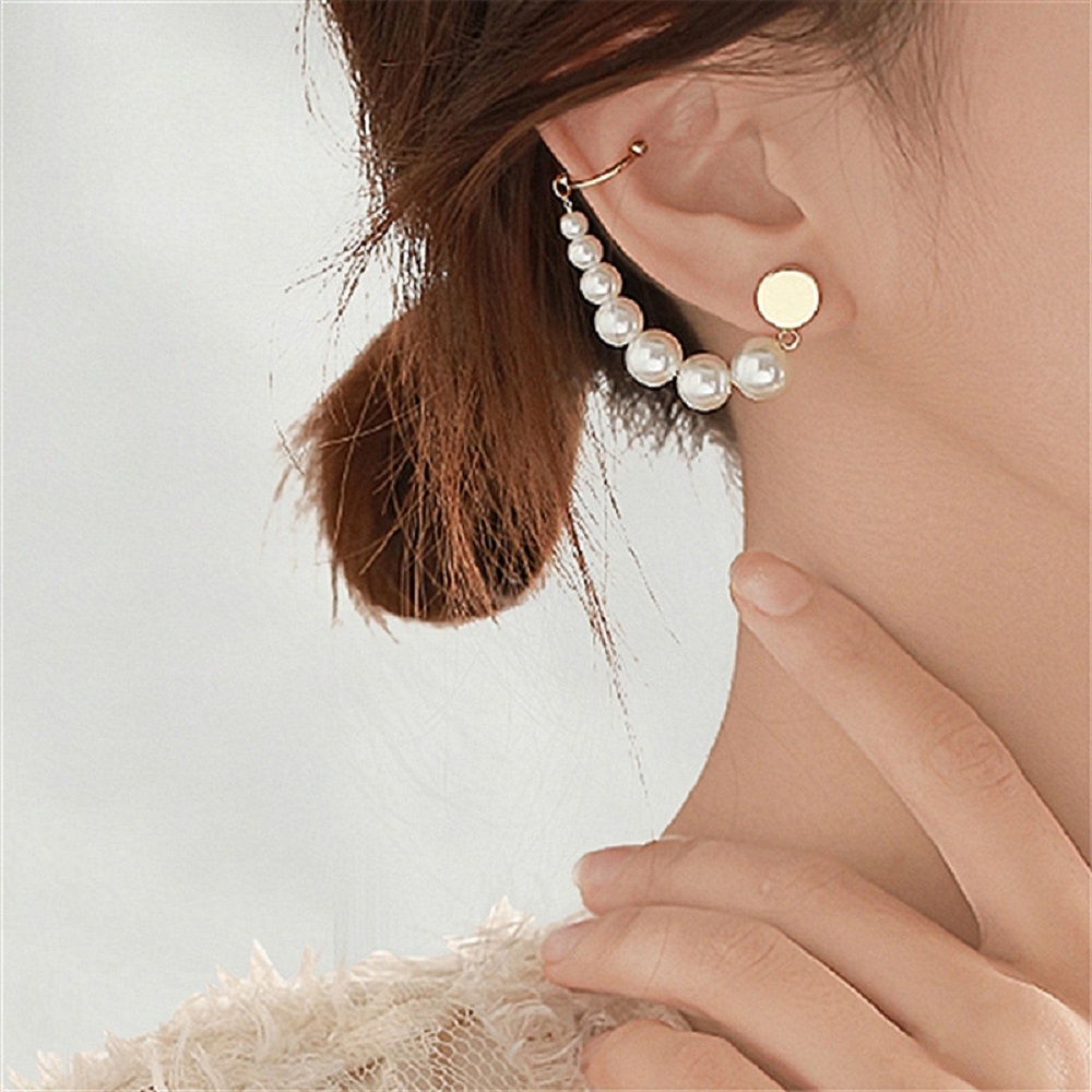 Khuyên tai S925 đính ngọc trai thời trang nữ