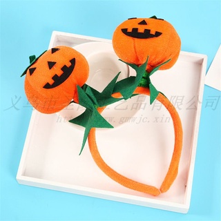 Cài tóc bờm tóc Halloween quả bí ngô nhồi bông