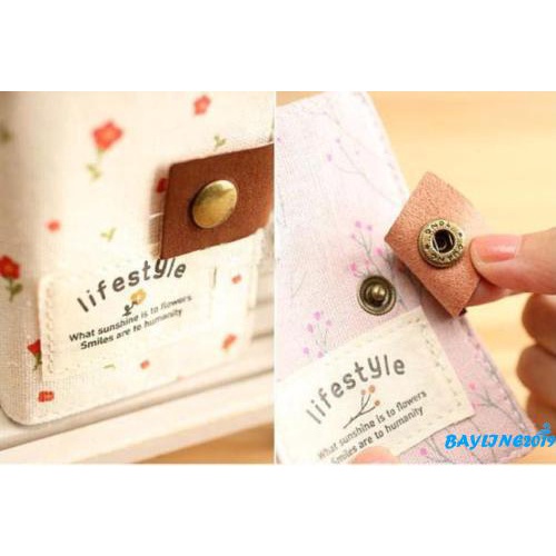 Ví ngắn in hoa thời trang Hàn Quốc cho nữ