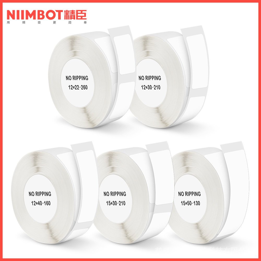 Niimbot D11 Nhãn Dán Nhãn Trắng Giấy Cuộn Giấy Nhiệt Chống Thấm Nước Tự Thiền D11 D110 Nhãn Dán Giấy