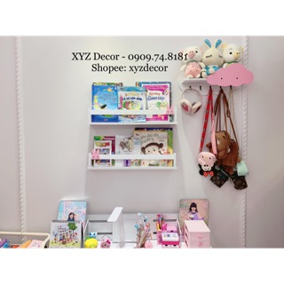 Combo 2 kệ sách thanh ngang treo tường size 60 cm