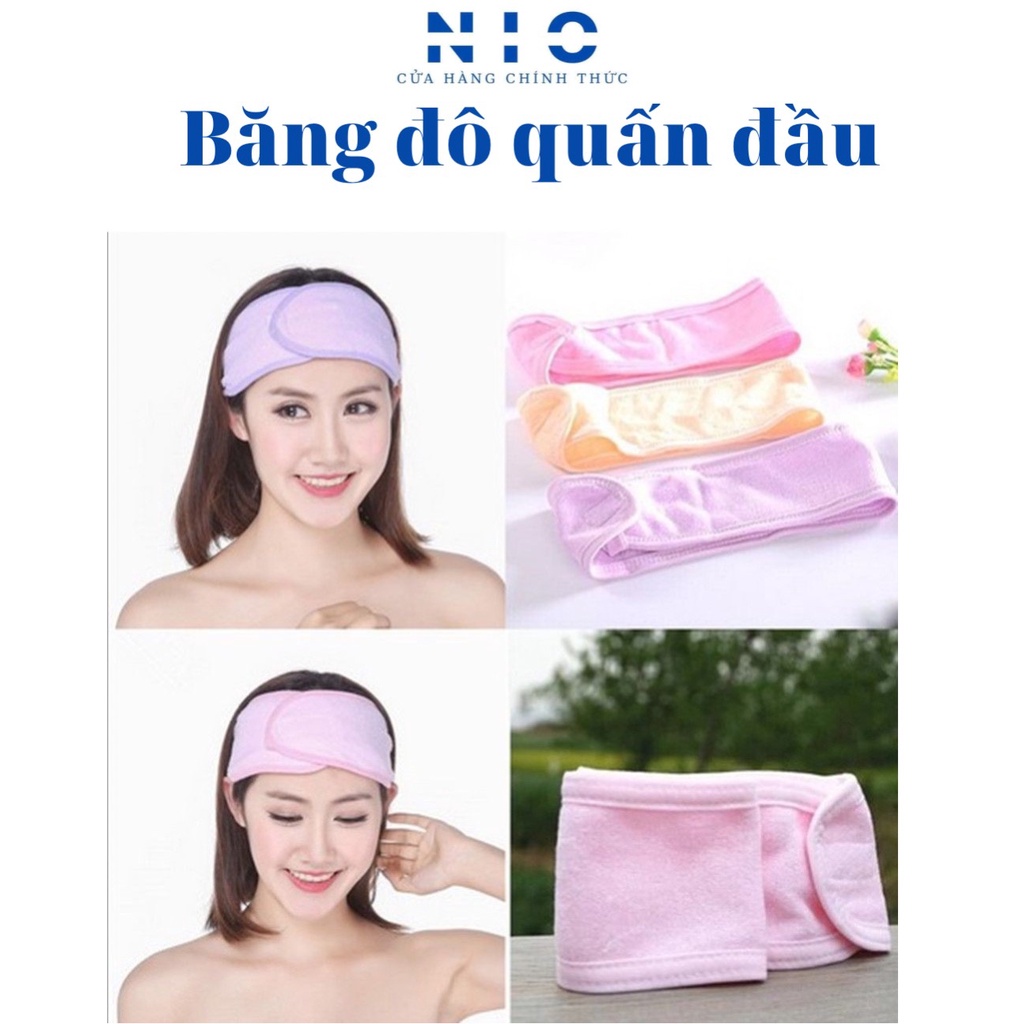 khăn quấn tóc ( cố định tóc khi nối mi )