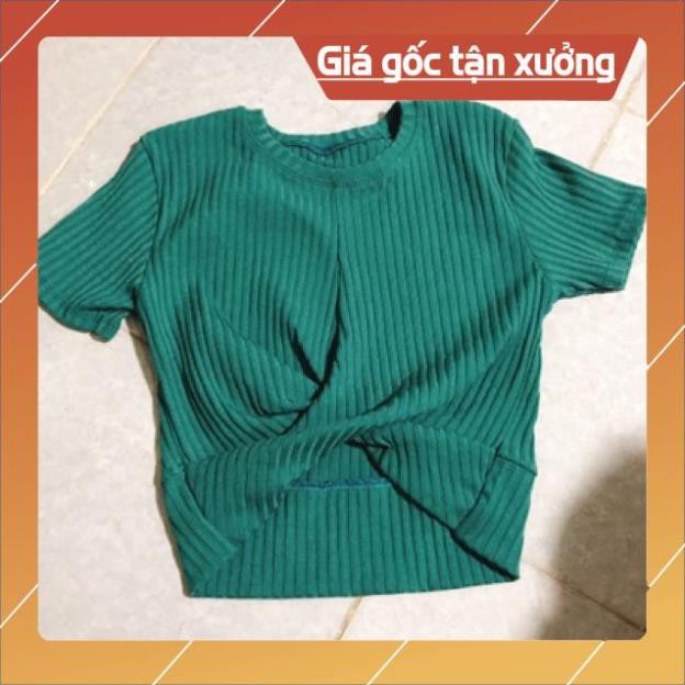 [Mã FAMAYWA2 giảm 10K đơn 50K] [HÌNH THẬT] ÁO THUN CROPTOP XOẮN EO