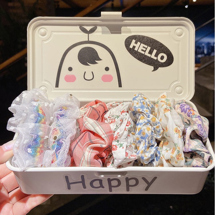 3/4/5 Dây Buộc Tóc Cao Su Kiểu Hàn Quốc Đơn Giản Dễ Thương