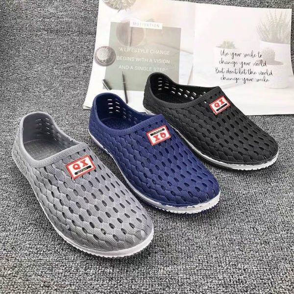 Giày Nhựa Dẻo Lỗ Tổ Ong Đi Mưa Bít Mũi Nam (Màu Ngẫu Nhiên) | BigBuy360 - bigbuy360.vn