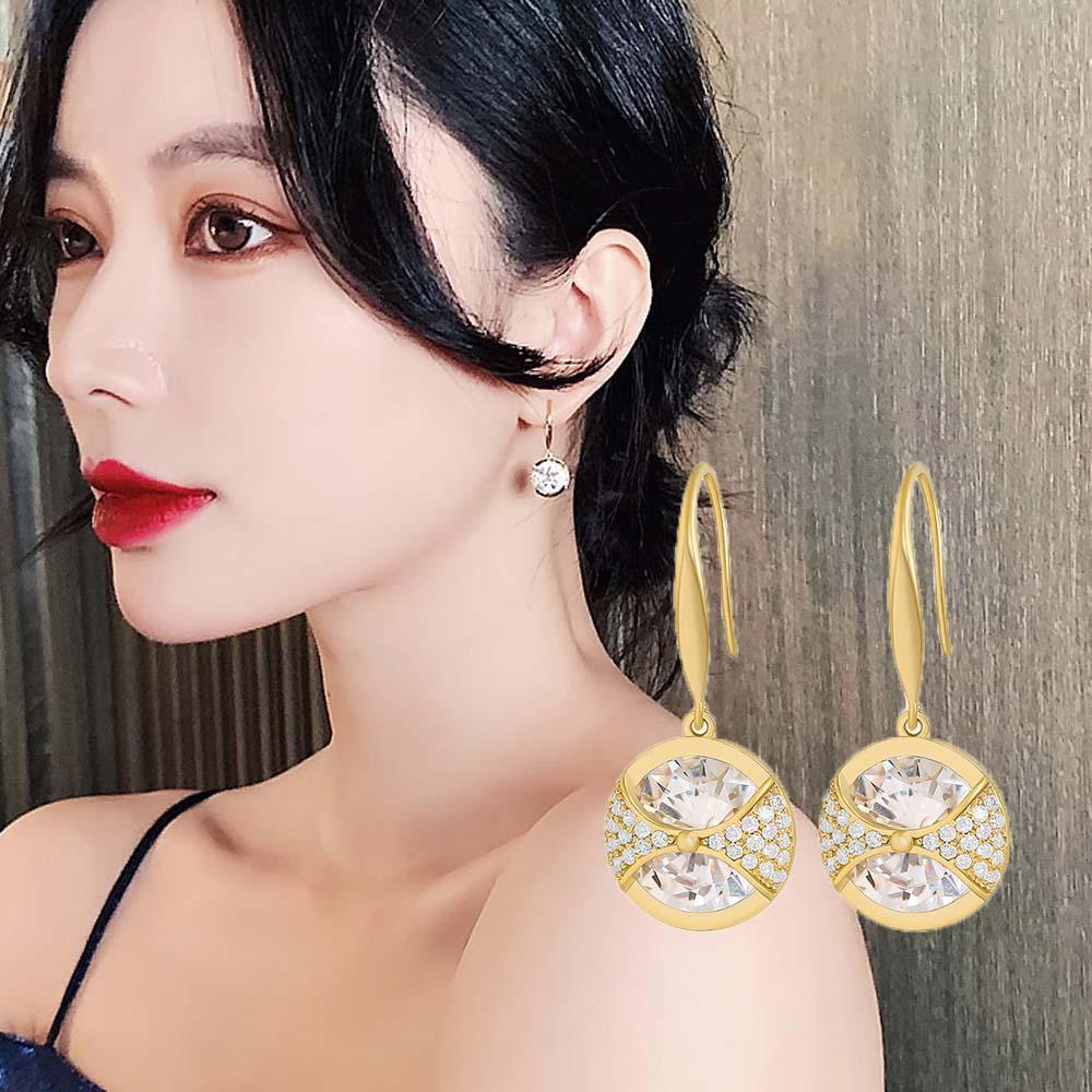 Bông Tai Hợp Kim Hình Nơ VANES1|Khuyên Tai Dạng Hạt Tròn Cá Tính