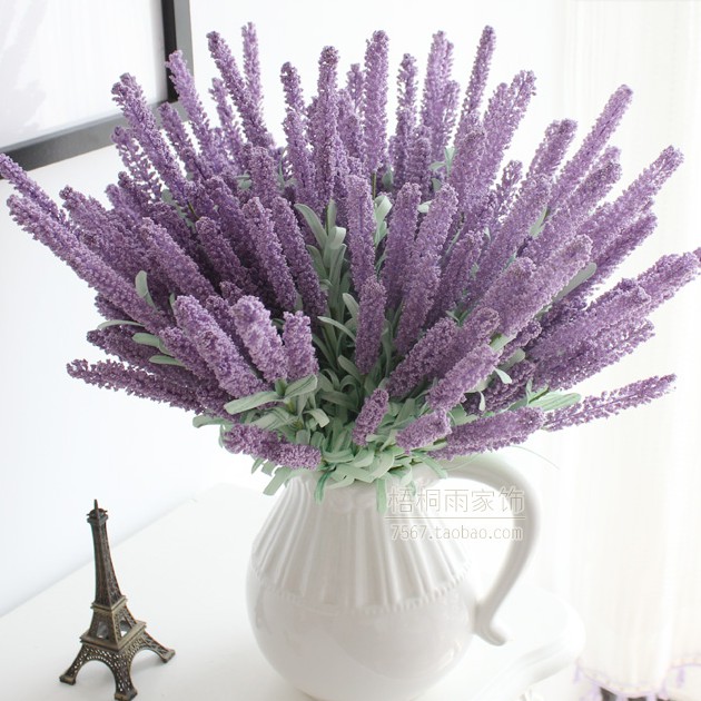 Cành hoa Lavender xốp phụ kiện chụp ảnh và trang trí nhà cửa ( hoa giả hoa nhựa )