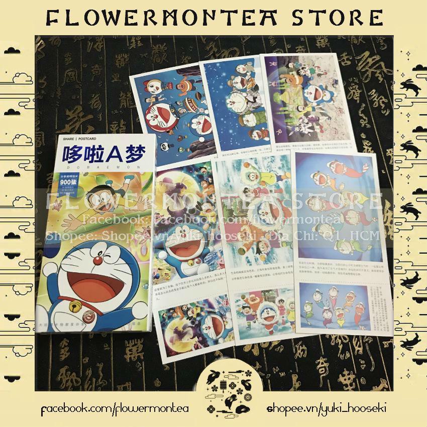 Bưu Thiếp | Postcard - Doraemon | Chú Mèo Máy Đến Từ Tương Lai 01 (Set 5 Bưu Thiếp, 140 Hình Dán - Giao Ngẫu Nhiên)