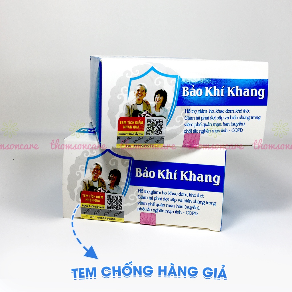 Bảo Khí Khang Mua 1h to tặng 1h nhỏ 10v bằng tem tích điểm - hỗ trợ giảm ho, khó thở, phế quản từ thảo dược