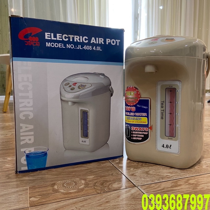 BÌNH THUỶ ĐIỆN JIPLAI THÁI LAN JL608 DUNG TÍCH 4L- CÓ KHOÁ AN TOÀN