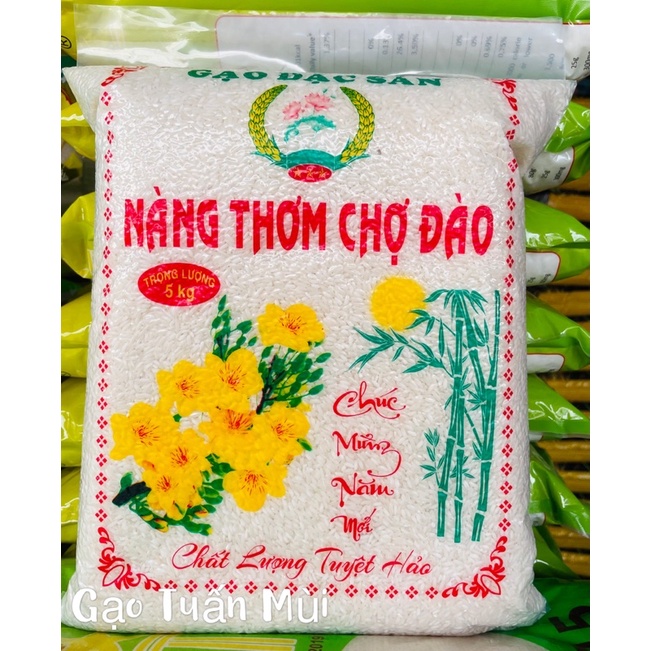 (Combo 2 Túi 5ký )Gạo Nàng Thơm Chợ Đào Loại Hảo Hạng Dẻo Vừa Xốp Mềm Cơm