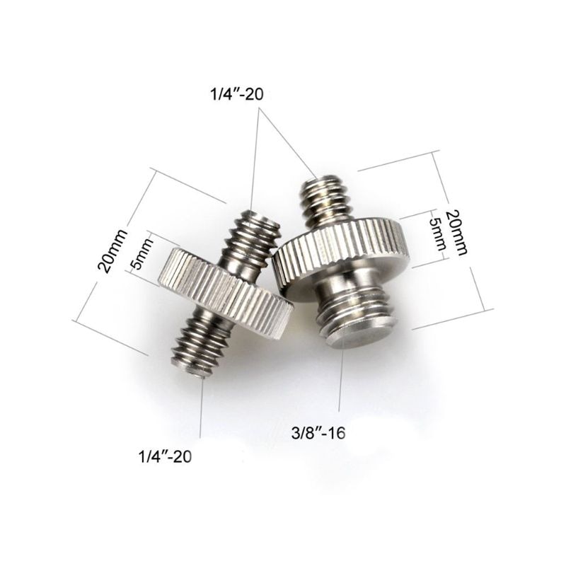 Ốc vít chuyển đổi đầu 1/4&quot; đến 3/8&quot; hoặc 1/4&quot; cho máy ảnh