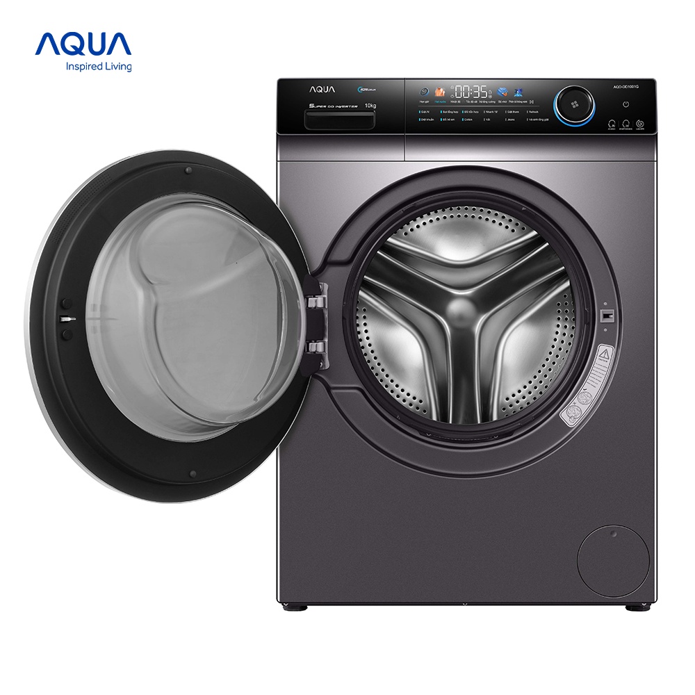 Freeship Toàn Quốc - Máy giặt cửa trước Aqua 10kg AQD-DD1001G.PS