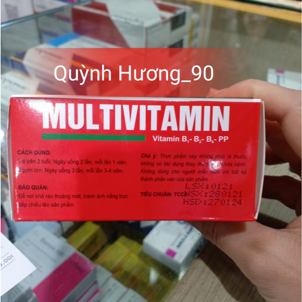 Viên uống MULTIVITAMIN ĐẠI UY hộp 100 viên