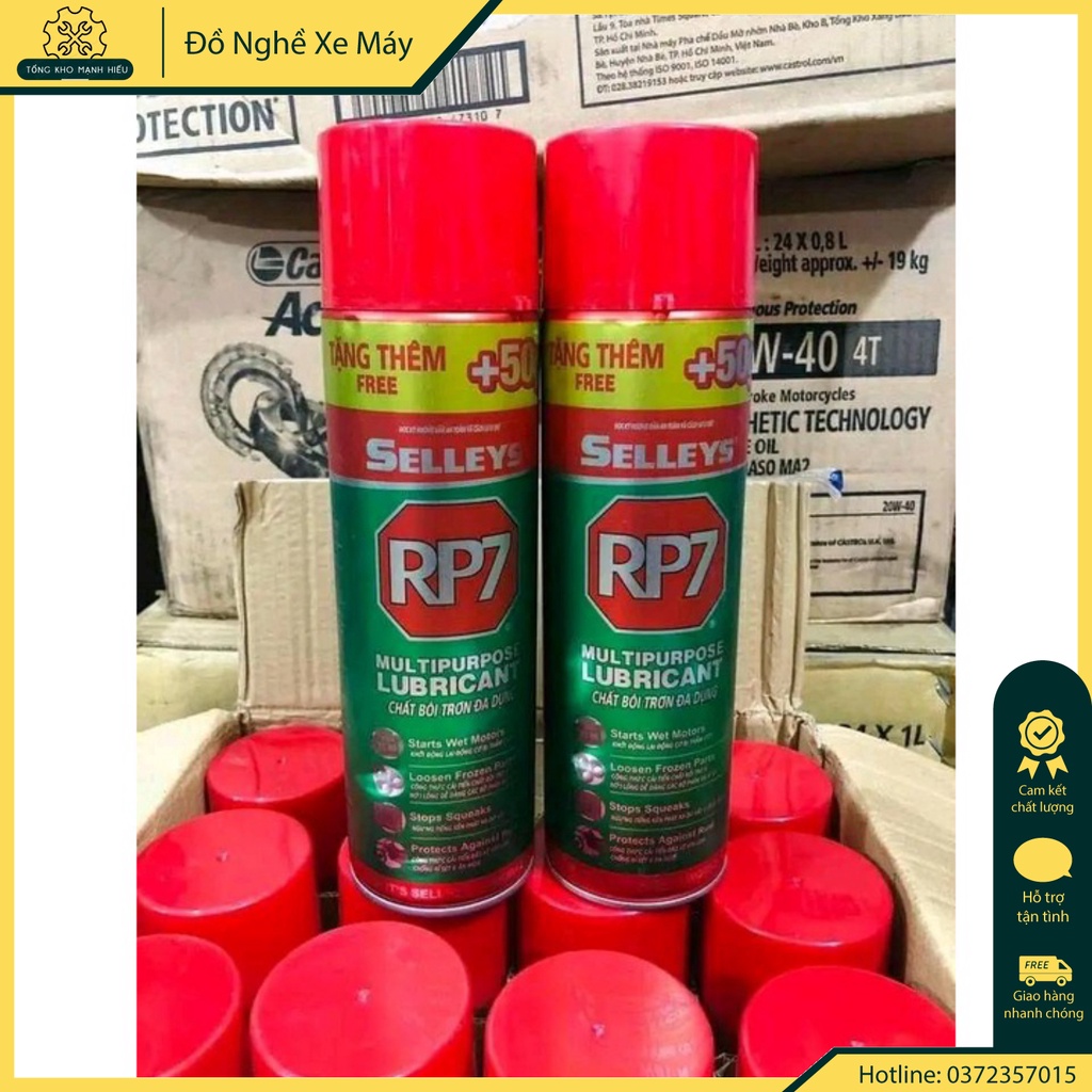 Chai xịt bôi trơn đa năng Rp7 loại tốt mùi thơm 350g 493ml