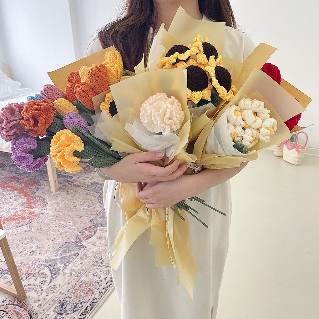 Bó Hoa Tulip Nhân Tạo Handmade Làm Quà Tặng Lễ Tình Nhân