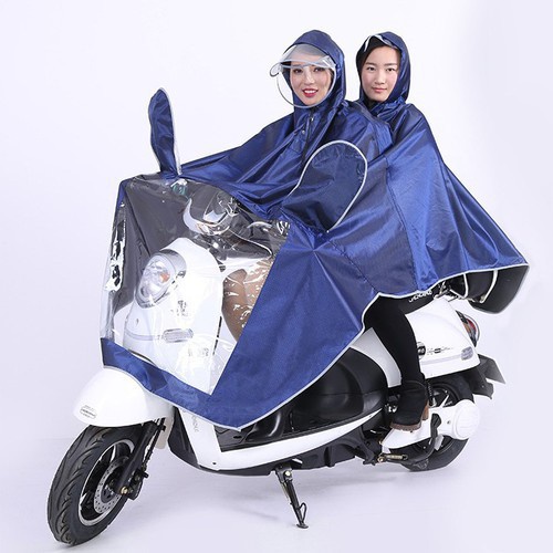 Áo mưa cao cấp vải dù ép PVC chống nước, chống rách có kính che mặt phủ kín người No.101324