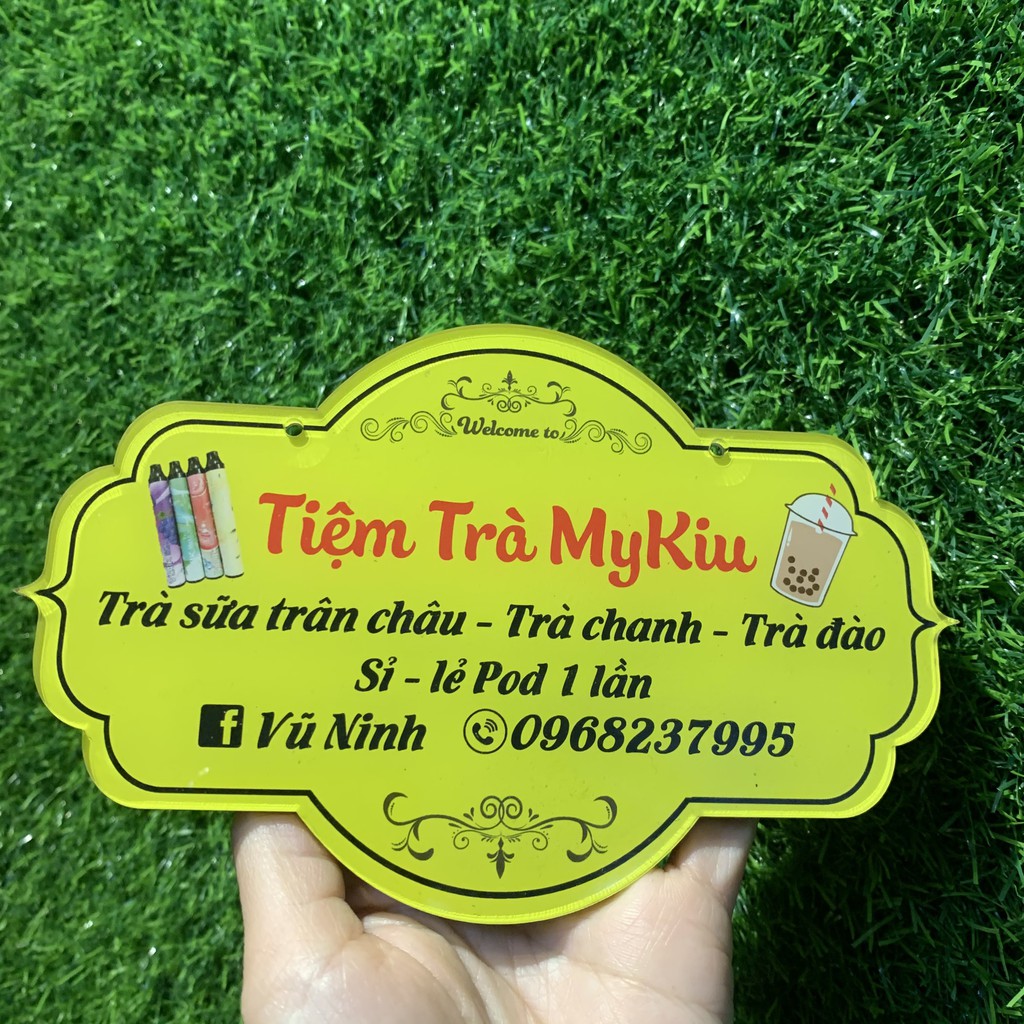 Bảng hiệu mica thiết kế theo yêu cầu