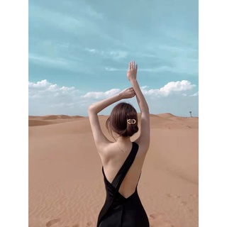 🍇order🍇 đầm maxi đen hở lưng kèm ảnh thật