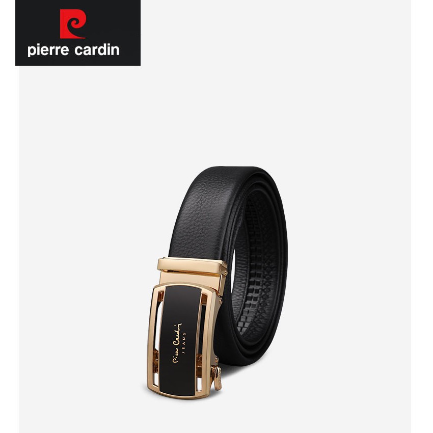 Thắt lưng da bò nam Pierre Cardin chính hãng dây da bò xịn khóa kéo tự động PCJ1017