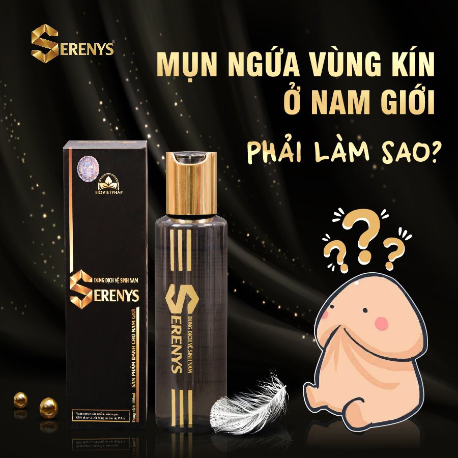 Dung dịch vệ sinh nam giới SERENYS hương nước hoa khử mùi diệt khuẩn nấm ngứa vùng kín nước rửa phụ khoa trầu không