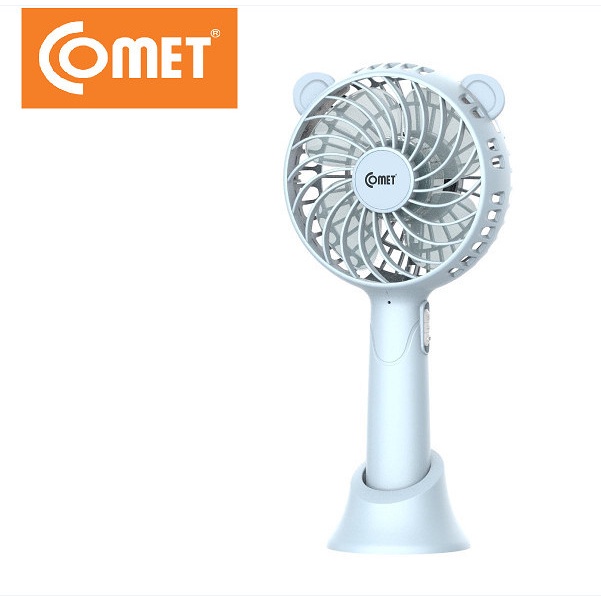 Quạt sạc Cầm Tay Comet CRF0804 BL - Màu xanh dương 3W có đế rời