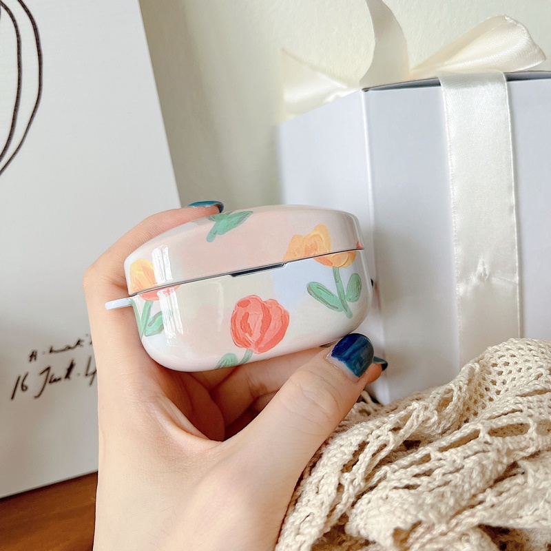 Ốp Điện Thoại Nhựa PC Cứng Họa Tiết Hoa Hợp Thời Trang Cho Sony WF-1000XM4