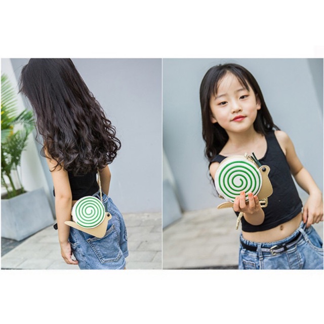 Túi đựng bao lì xì, túi hộp, túi đeo chéo da PU, túi lì xì cho bé, túi ốc sên