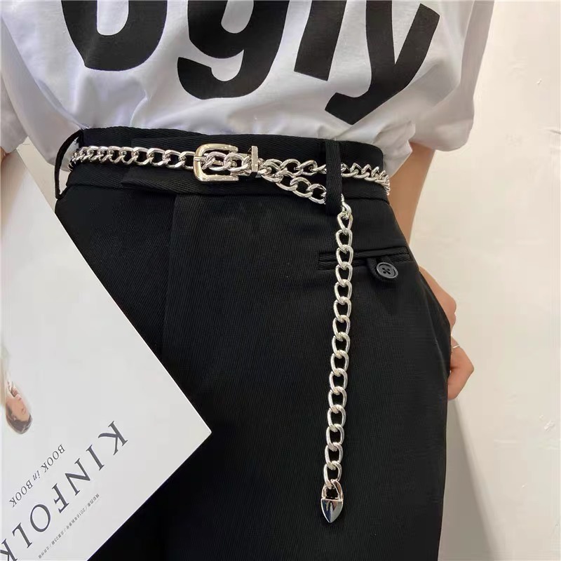Phụ kiện dây xích CHAIN gắn thắt lưng quần jean thời trang unisex nam nữ (Ảnh thật/Có sẵn)