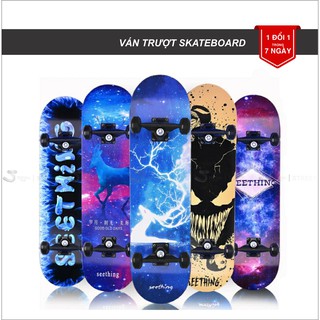 Ván trượt thể thao-Skateboard. Bánh LED phát sáng. Sẵn nhều mẫu. Gỗ phong 7 lớp , mặt nhám. Bảo hành 1đổi1 trong 7 ngày