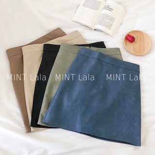 Chân váy da chữ A