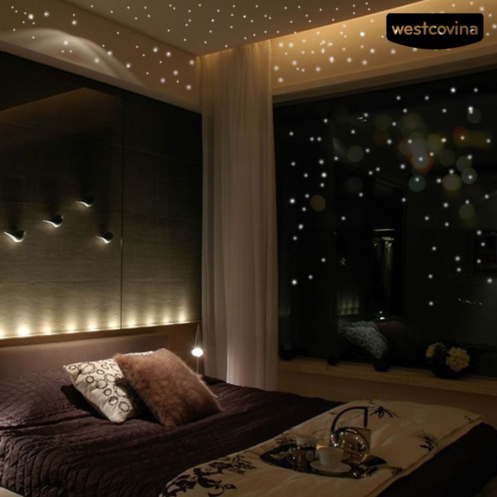 Set 407 Miếng Dán Dạ Quang Trang Trí Tường Hình Ngôi Sao