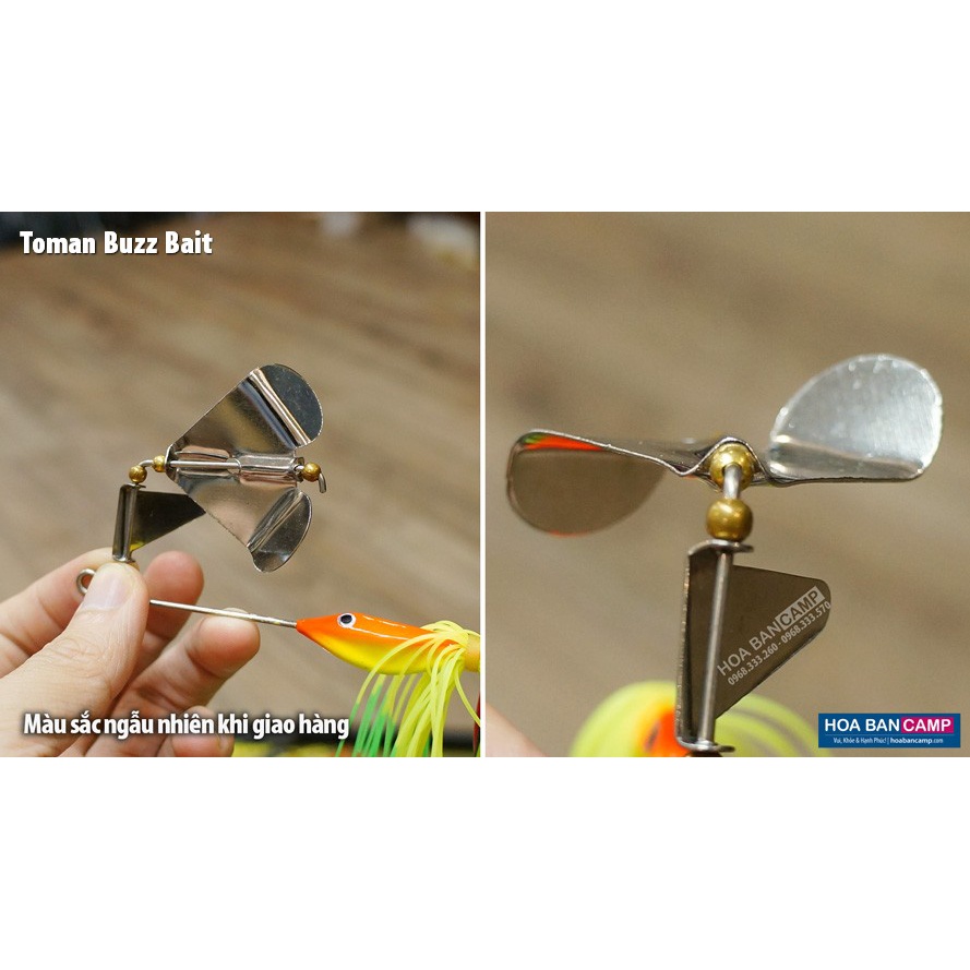 Mồi Lure Lóc Bông Toman - Buzz Bait Thailand Handmade | 27g - 13.5cm